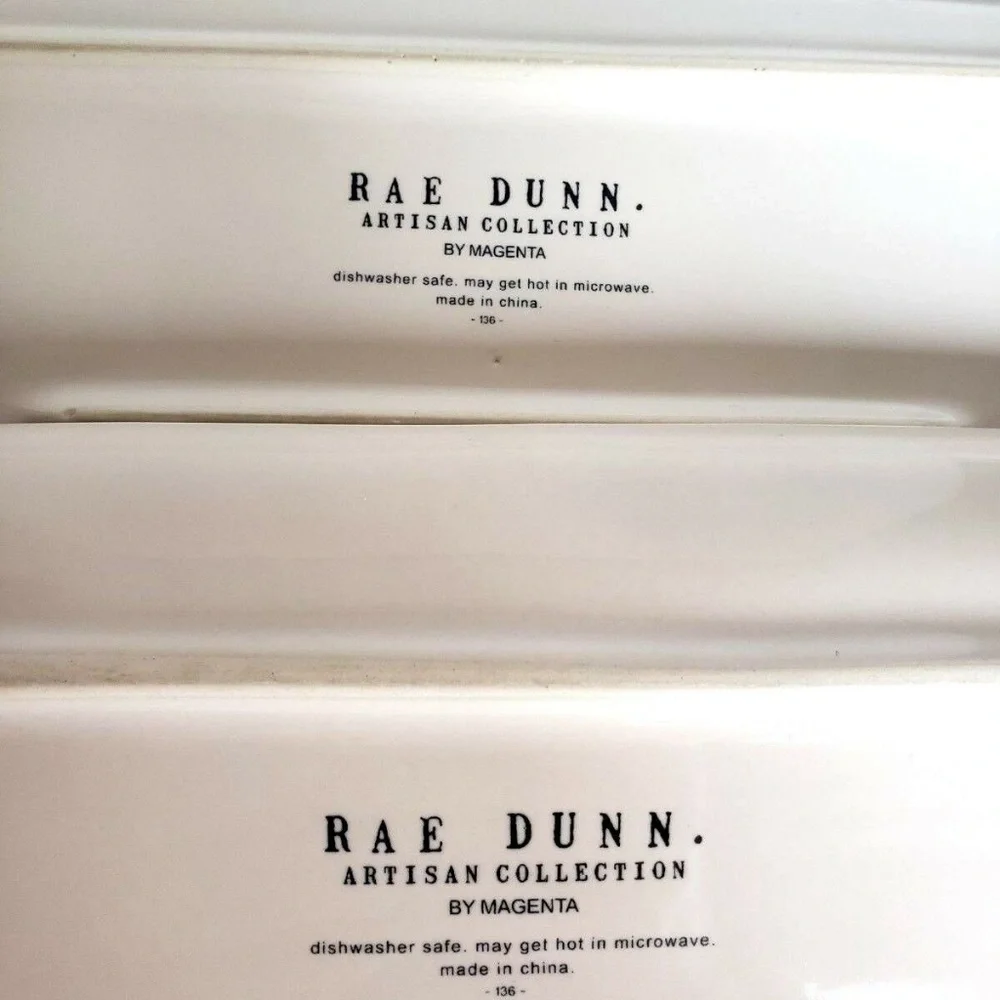Rae Dunn Magenta Serving Tray Plate Dish GATHER &